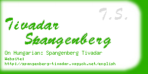 tivadar spangenberg business card